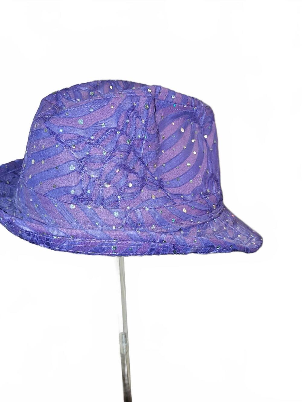 Purple Sequin Western Hat